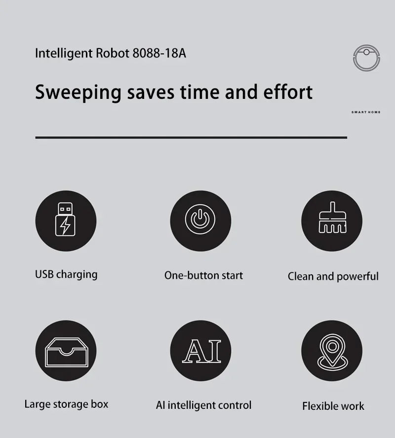 Aspirateur Robot 3-en-1 Intelligent — Aspiration 6000Pa, Lavage, Navigation Laser, Poils d'Animaux