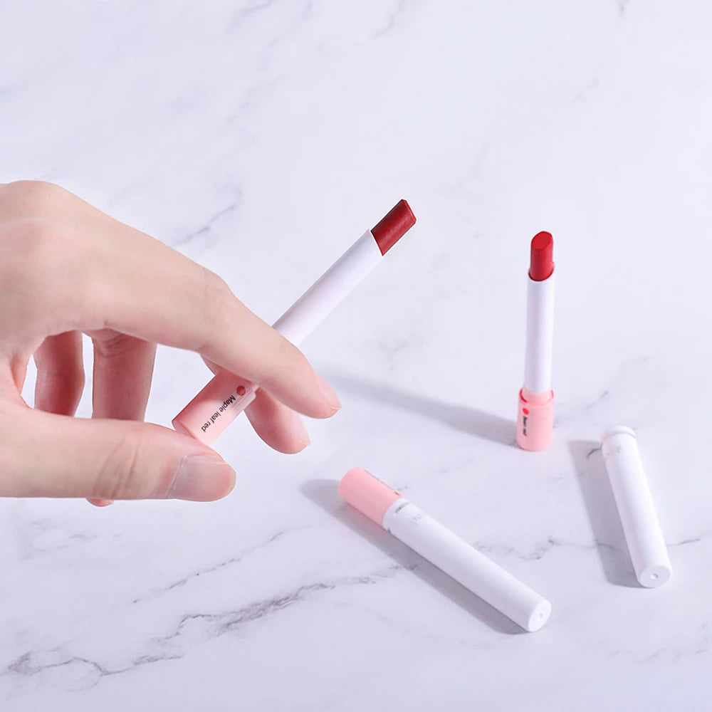 Kit Rouge à Lèvres Mat 4 Couleurs — Lip Gloss Waterproof, Longue Tenue, Teinte à Lèvres