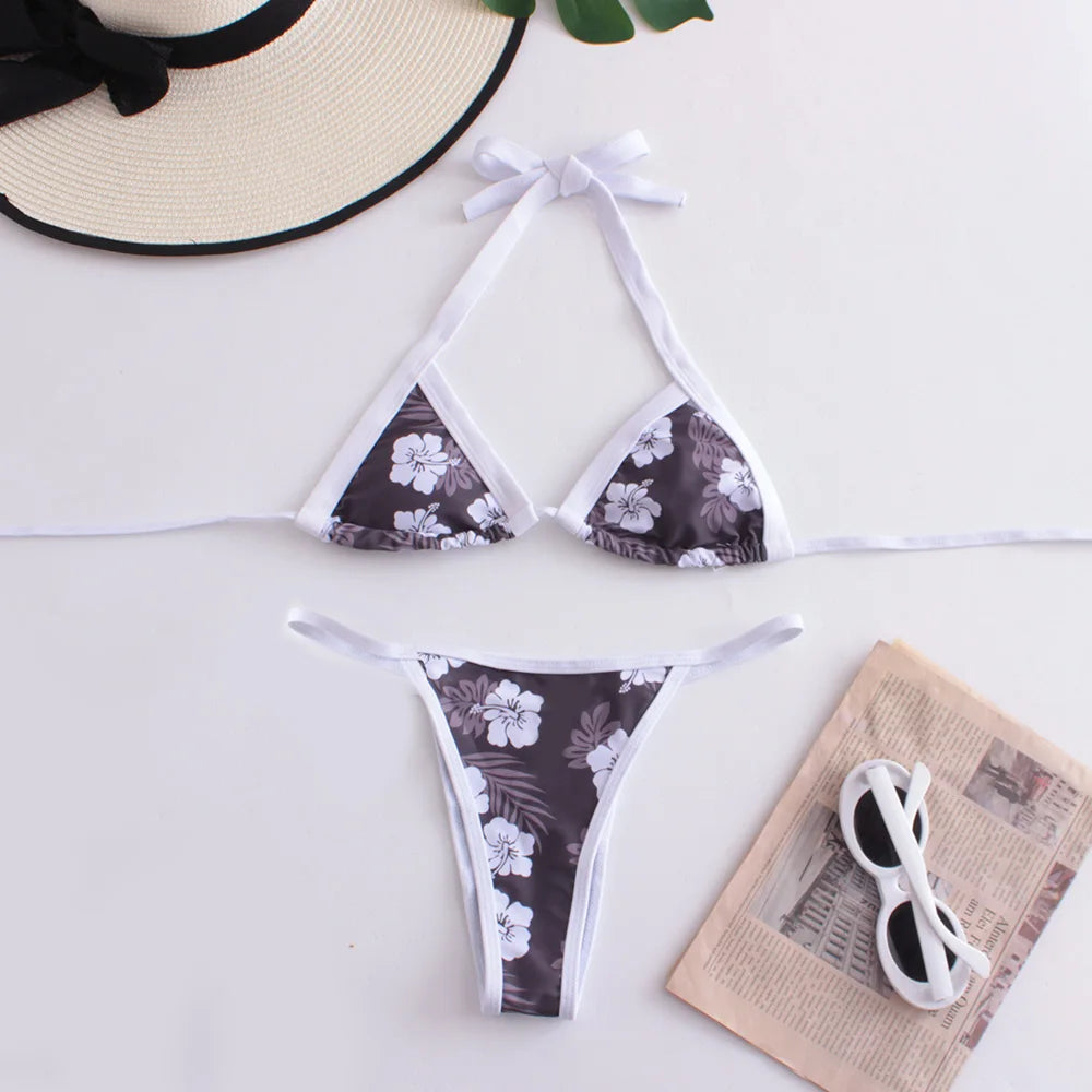 Micro Bikini Vintage Brésilien 2025 — Maillot de Bain Sexy Femme