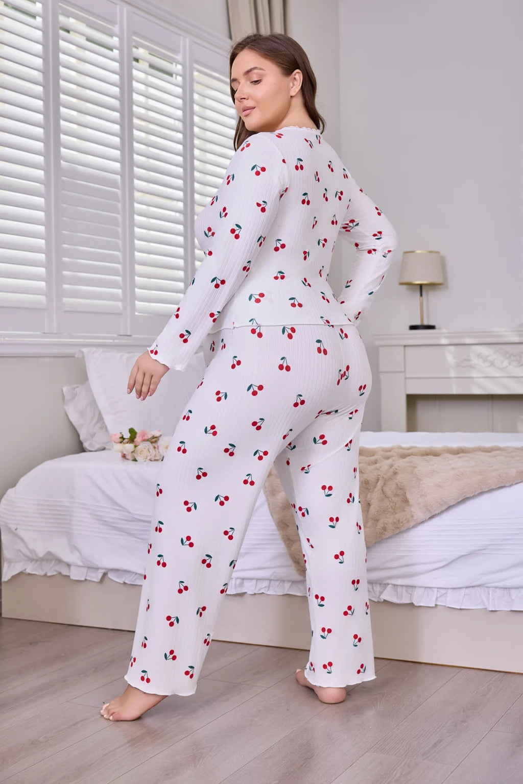 Ensemble Pyjama Femme Grande Taille — Lounge Confortable, Pantalon & Haut