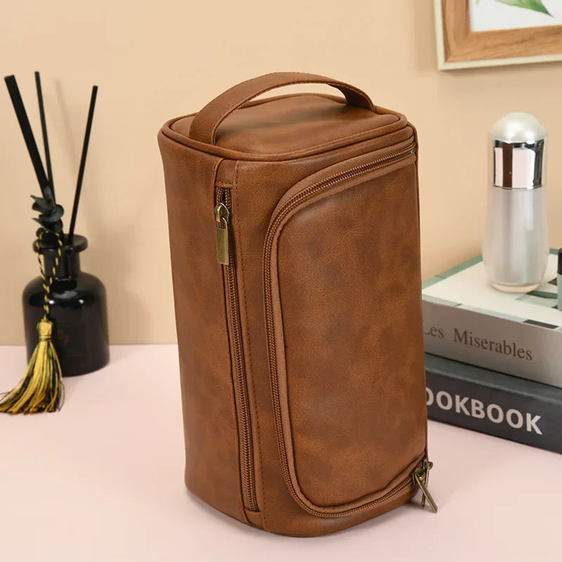 Trousse Toilette Luxe Homme Vintage — Organisateur Voyage Cosmétique Suspendu