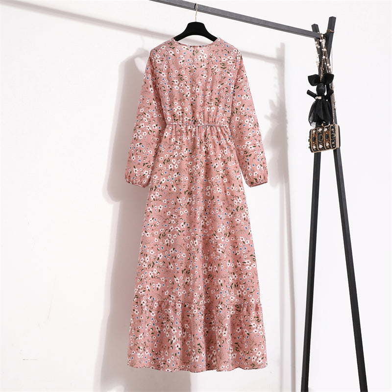 Robe Maxi Femme Été — Imprimé Floral Manches Longues Plage & Soirée