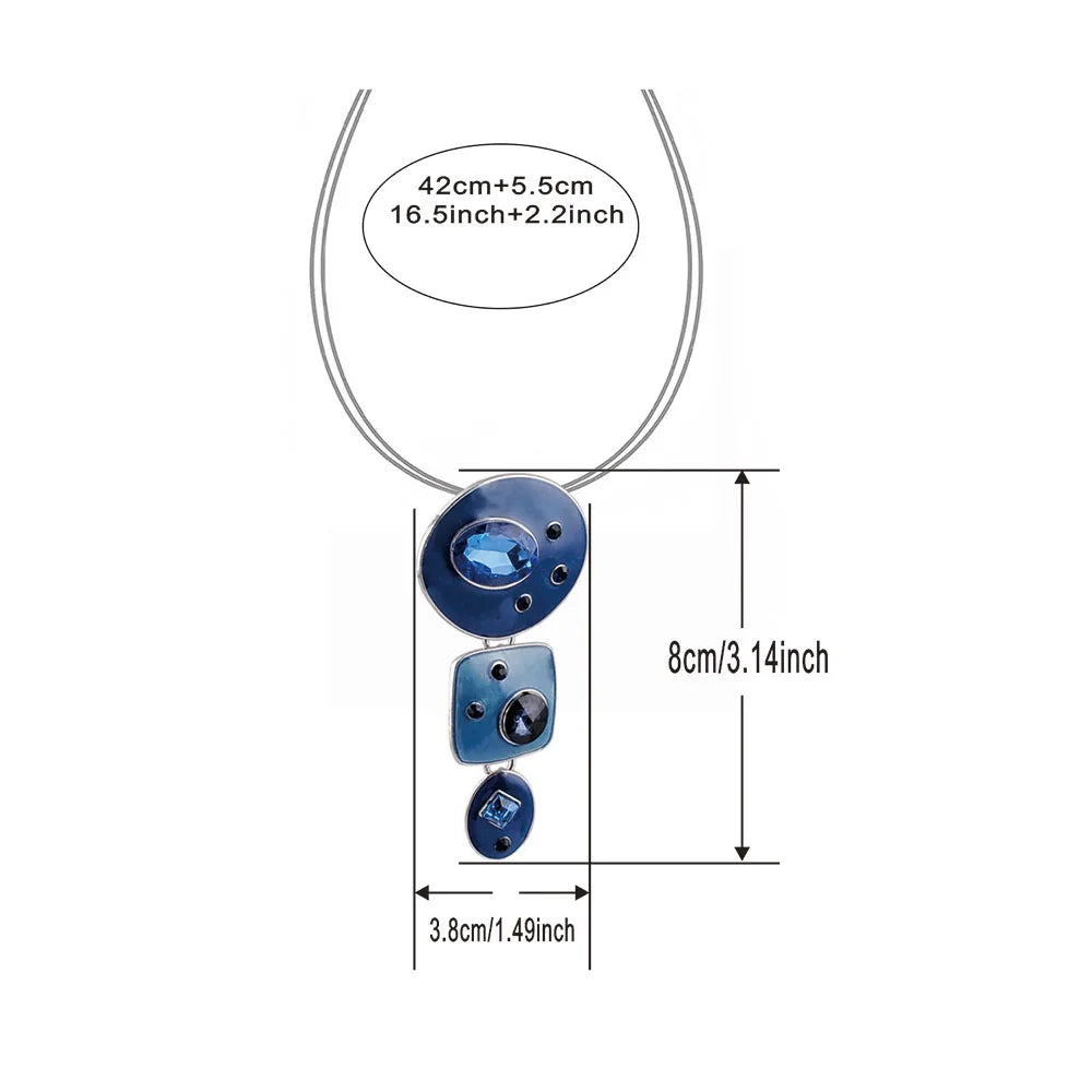Collier Femme Pendentif Émail Bicolore — Alliage Zinc, Chaîne Corde, Style Cosplay