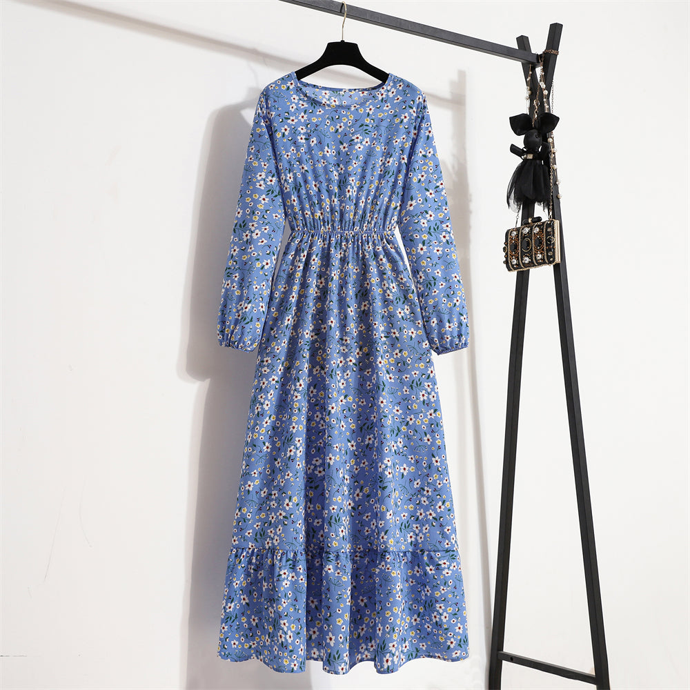Robe Maxi Femme Été — Imprimé Floral Manches Longues Plage & Soirée