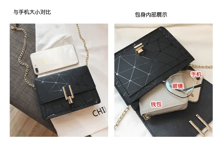 Sac Bandoulière Femme TPU Rayé Design Carré — Sac Épaule Tendance & Léger