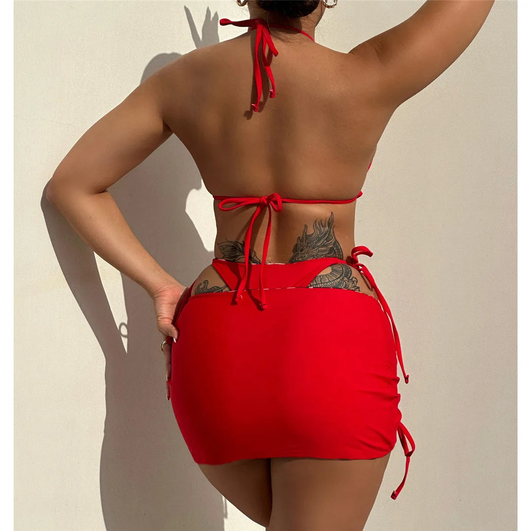 Bikini Léopard Réversible 2 Faces — 3 Pièces XS-XL, Maillot de Bain Femme