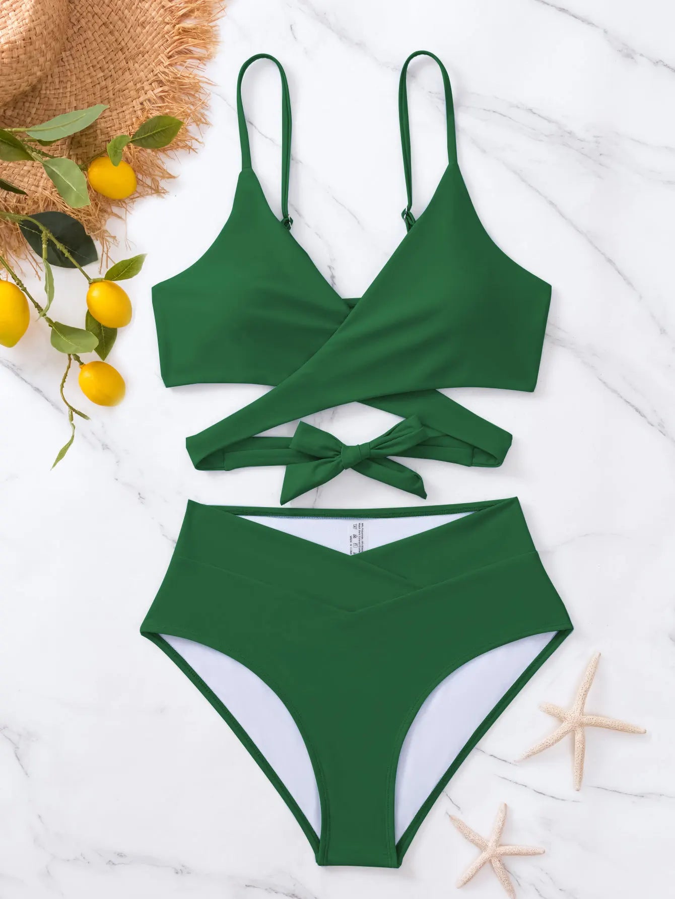 Bikini 2 Pièces Uni Noir 2023 — Bretelles Confortables, Maillot de Bain Femme Tendance
