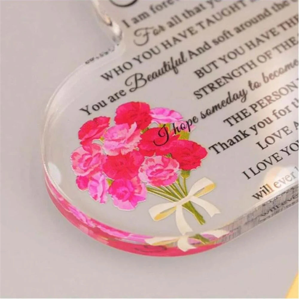 Cadre Décoratif Acrylique Fête des Mères – Souvenir Anniversaire & Cadeau Maman