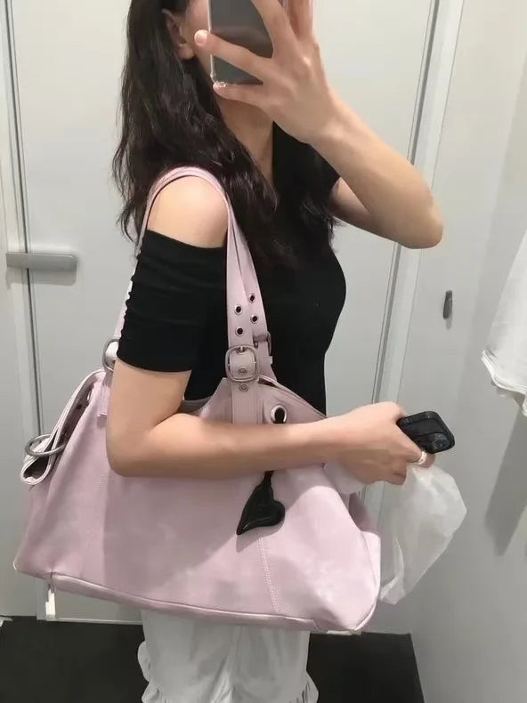 Grand Sac Vintage Femme — Tote Fourre-Tout, Sac Épaule Grande Capacité, Style Dumpling