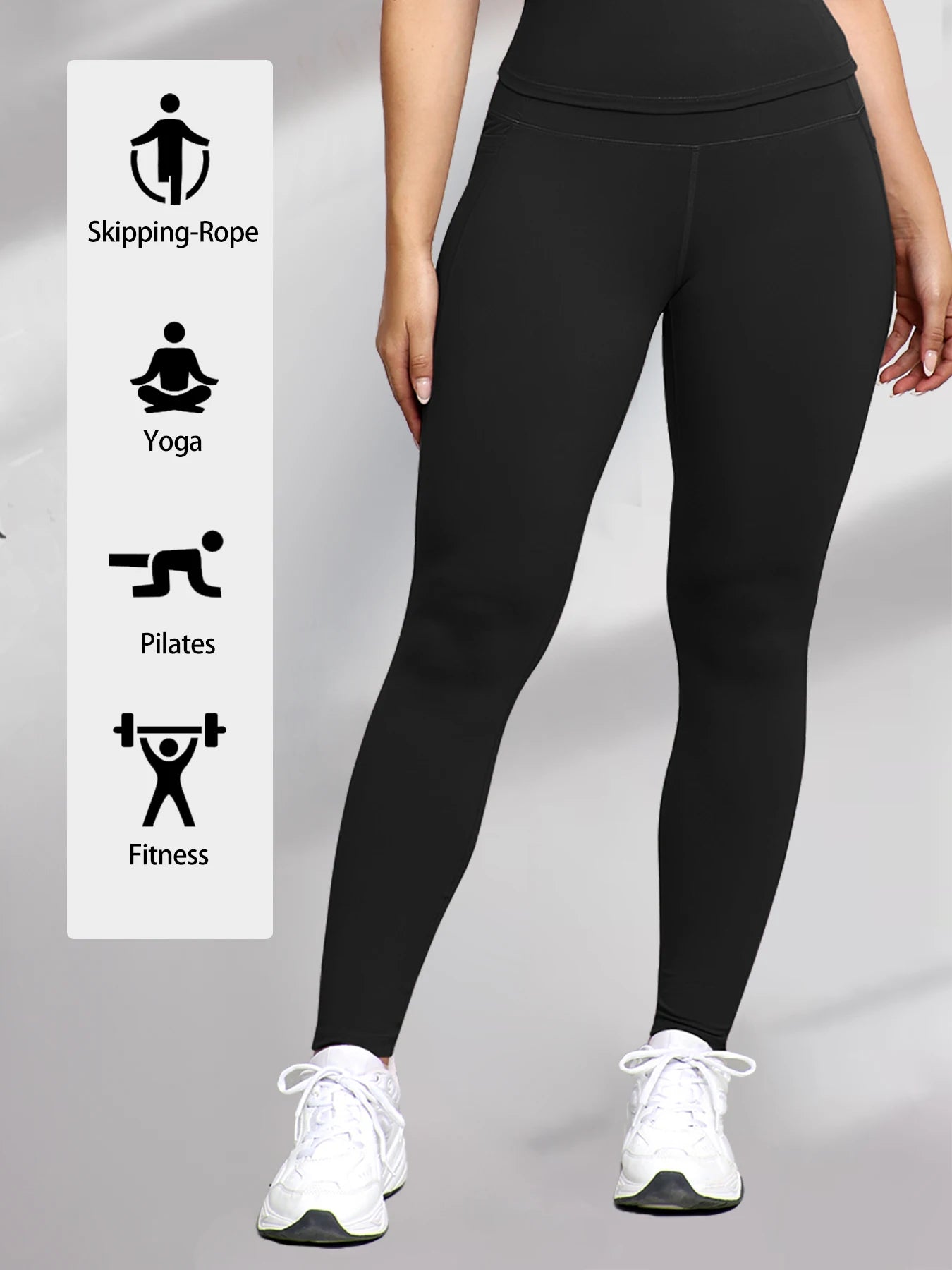 Legging Femme Taille Haute — Coupe Slim, Tissu Doux Élastique, Sport & Casual
