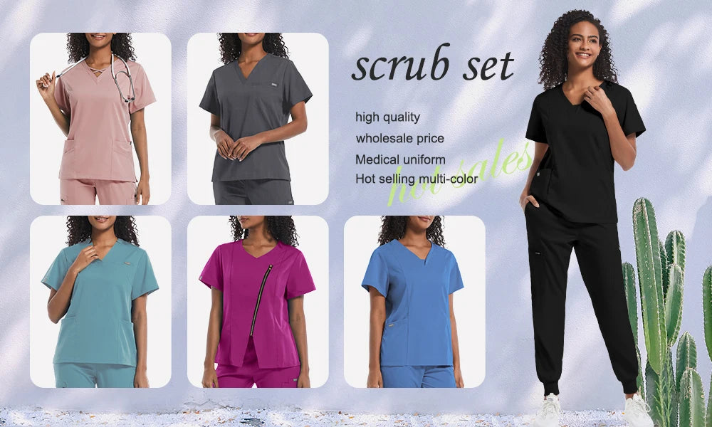 Tenue Médicale Femme — Blouse + Pantalon Infirmière, SPA, Dentaire, Chirurgicale