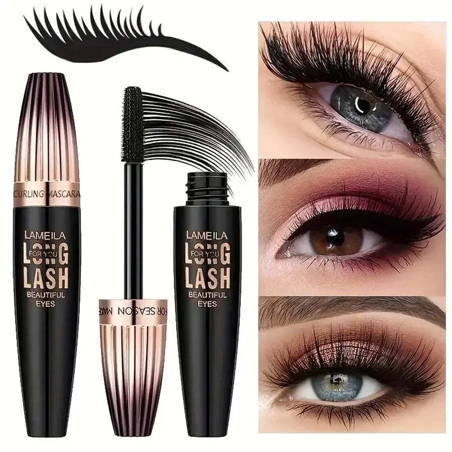Mascara 4D Waterproof Longue Tenue Courbe Volume — Cils Denses et Allongeants