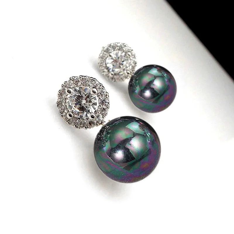Huitan Boucles d'Oreilles Perle Imitation Délicate — Élégant, Accessoire Mariée