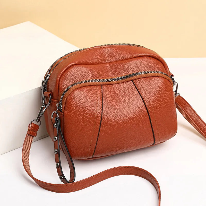 Sac à Main Femme Cuir Luxe Designer — Bandoulière Épaule, Grande Marque
