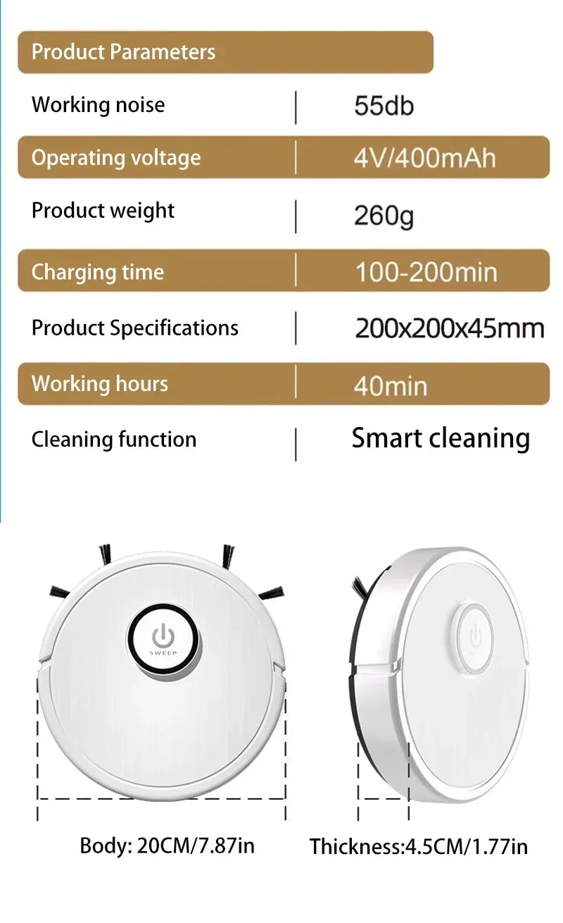 Aspirateur Robot 3-en-1 Intelligent — Aspiration 6000Pa, Lavage, Navigation Laser, Poils d'Animaux