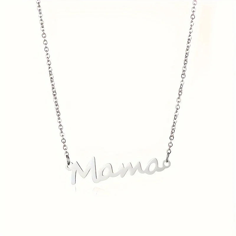 Collier Pendentif MAMA Tendance & Mignon – Bijou Chaîne Clavicule Fête des Mères