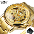 Montre Automatique Femme WINNER Squelette Or — Luxe Glacé, Acier Inoxydable, Élégante