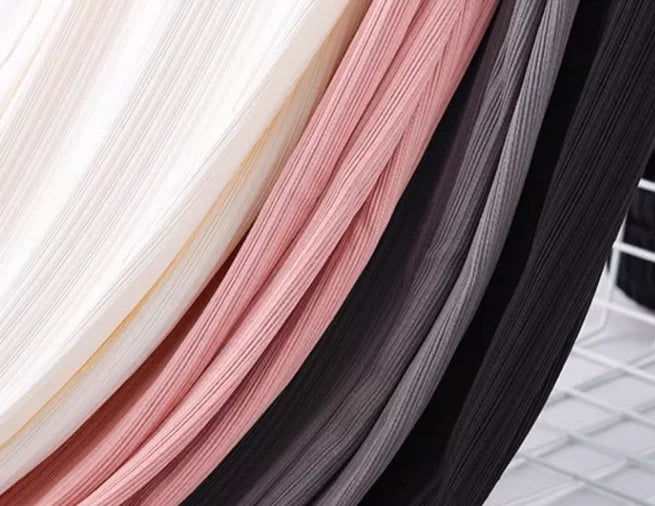 Pantalon Femme Soie Glacée Casual — Taille Élastique Couleur Unie