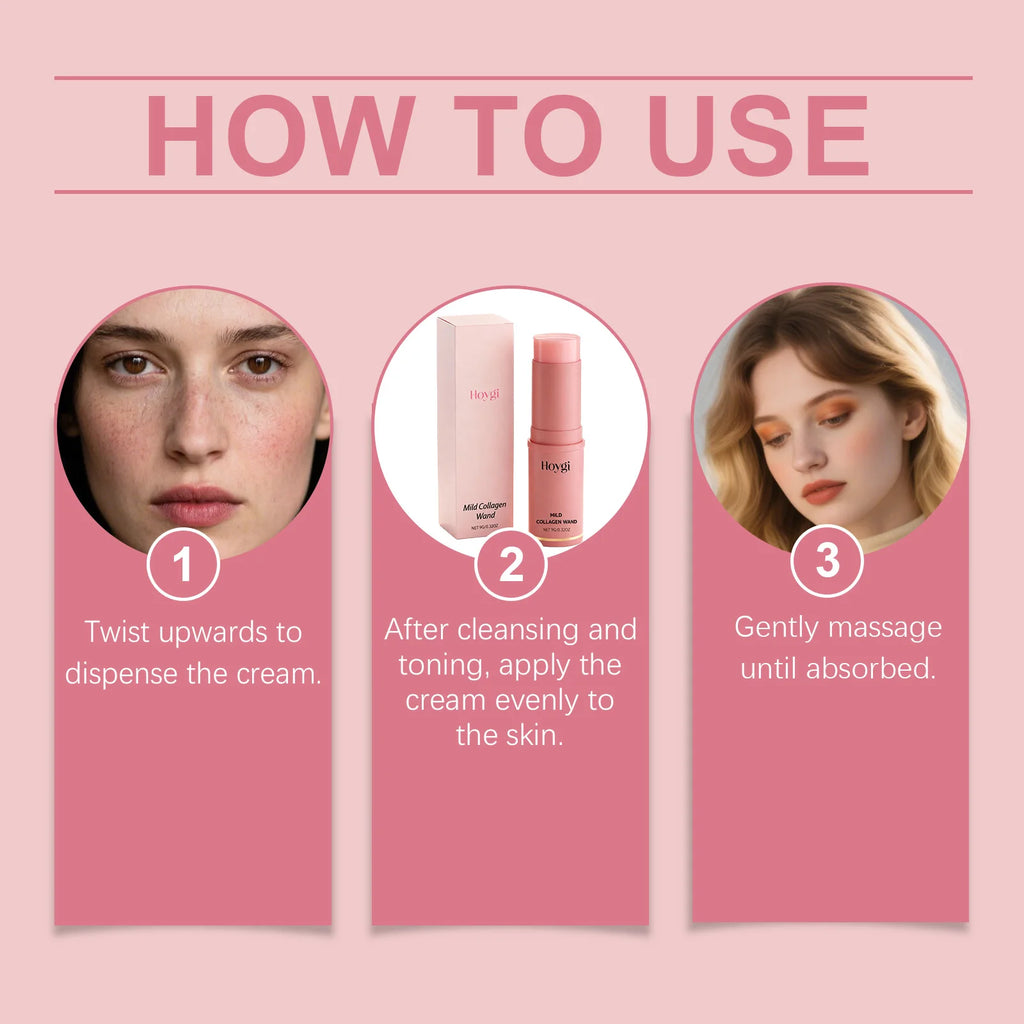 Stick Hydratant Rose Collagène Visage Multifonction — Soin Coréen Base Maquillage