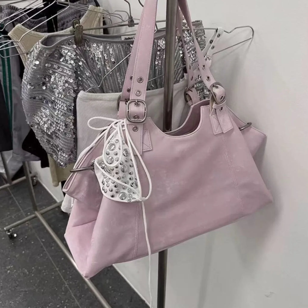 Grand Sac Vintage Femme — Tote Fourre-Tout, Sac Épaule Grande Capacité, Style Dumpling