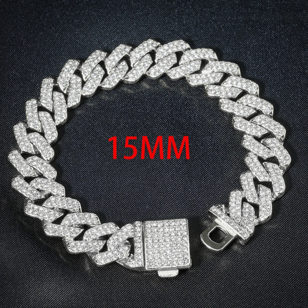 Coffret Montre + Chaîne Cubaine + Bracelet Homme — Hip Hop Strass, Style Rappeur