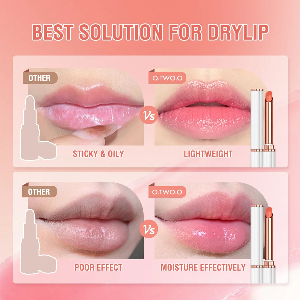 Baume à Lèvres Changeant de Couleur O.TWO.O — Huile Hydratante, Lip Gloss, Longue Tenue