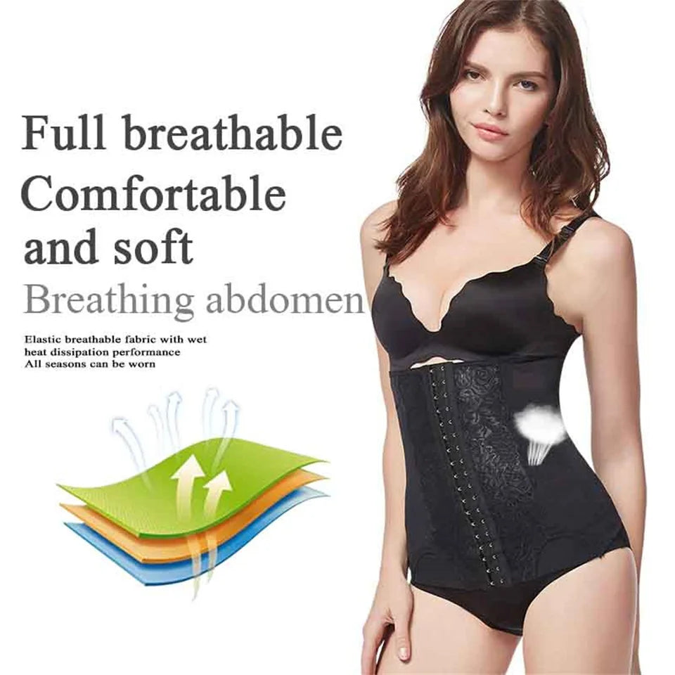 Corset Gainant Brodé en Mesh pour Femme – Gaine Colombienne Ventre Plat