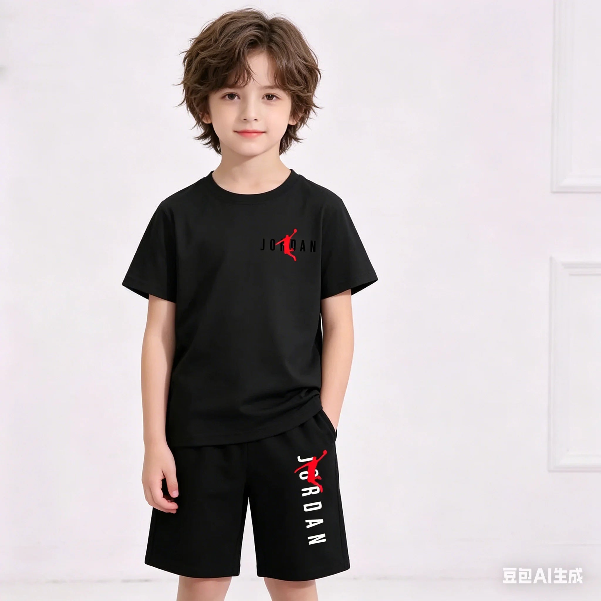Ensemble 2 pièces enfant mixte – T-shirt manches courtes & short sport respirant, tenue été 3-12 ans