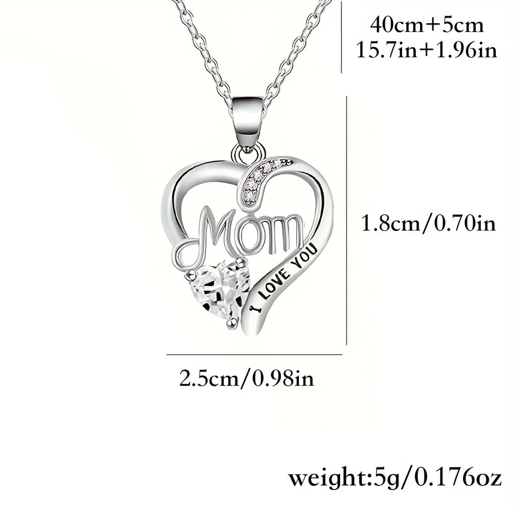 Collier Cœur "Maman Je T'Aime" avec Coffret Rose Savon – Cadeau Fête des Mères