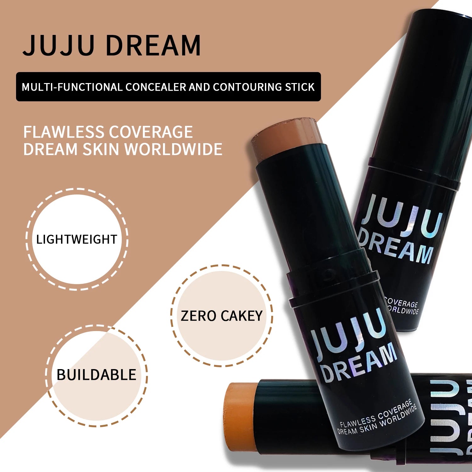 Stick Contour Visage Waterproof — Maquillage Contouring & Correcteur Pratique
