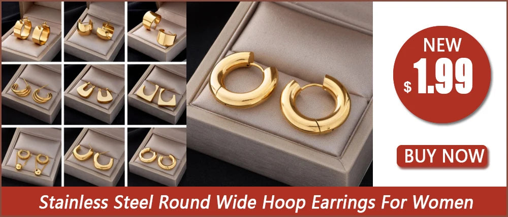 DIEYURO Boucles d'Oreilles Cercle Tressé Acier 316L Doré — Tendance 2024, Cadeau Femme