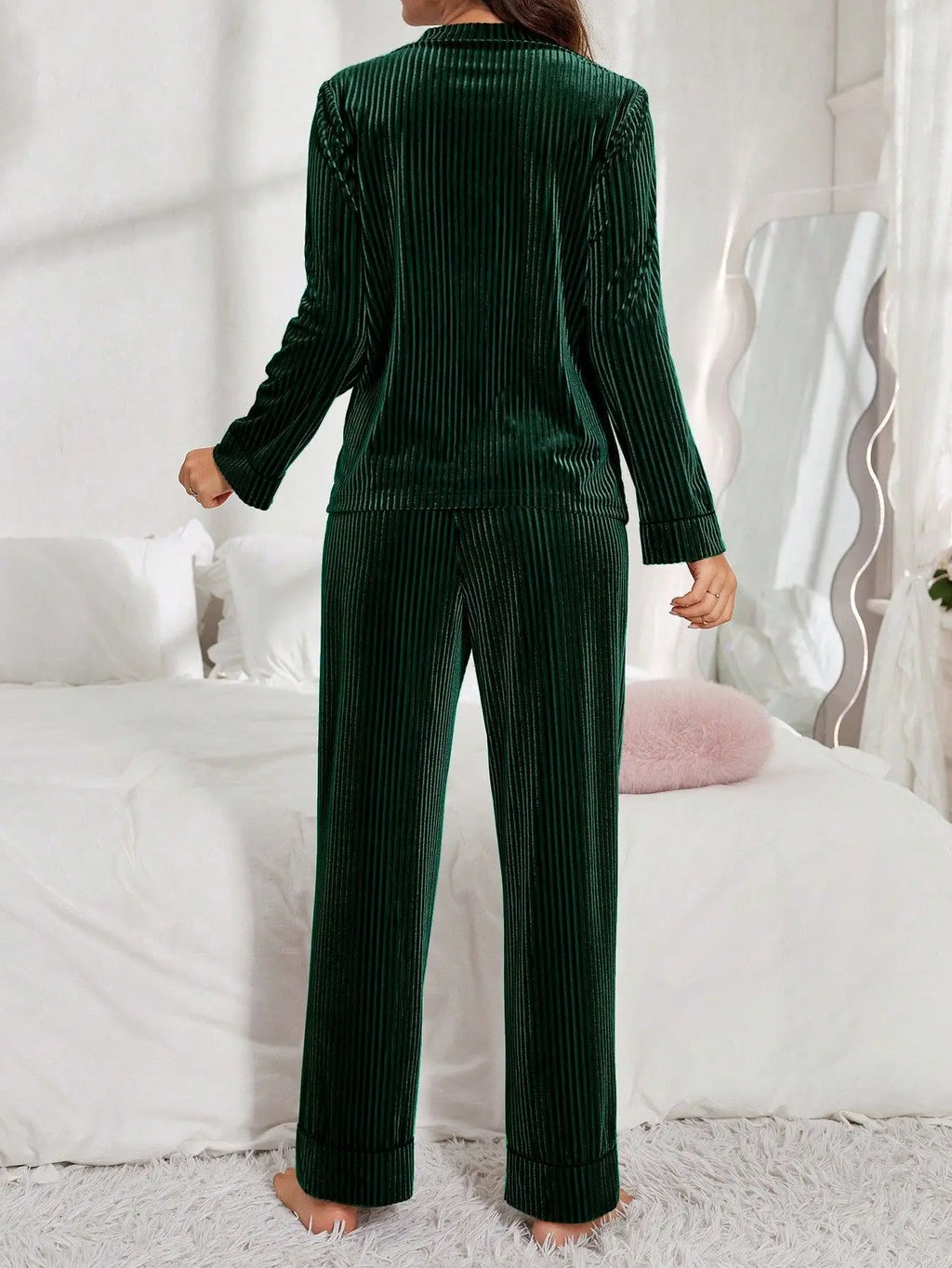 Nuisette Femme Pyjama Hiver — Tenue d'Intérieur Confortable, Ensemble Maison