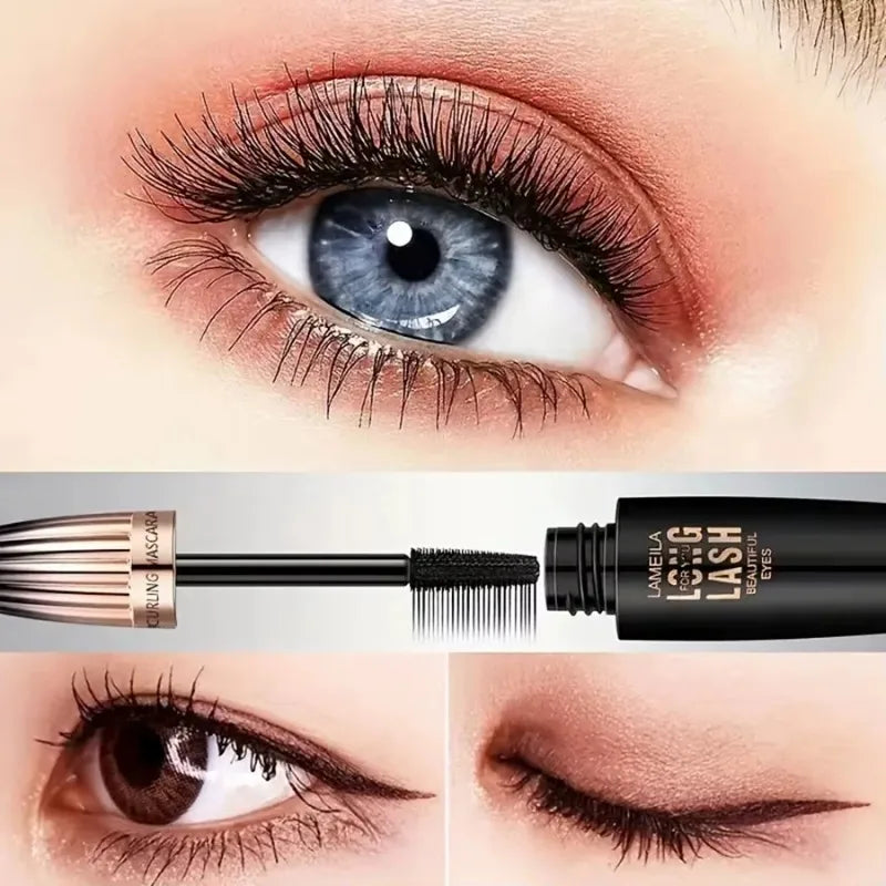 Mascara 4D Waterproof Longue Tenue Courbe Volume — Cils Denses et Allongeants