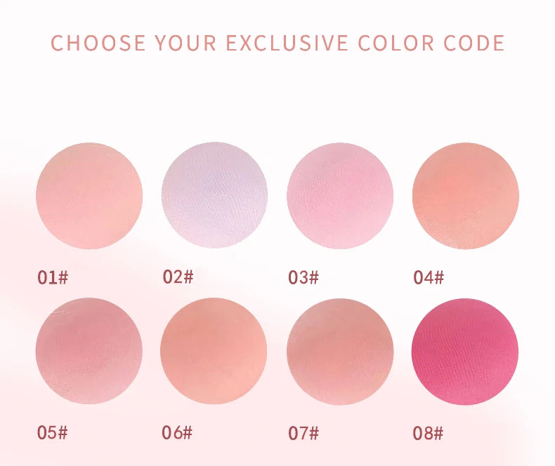 Blush Mousse Rose Fille Palette 4 Couleurs Mat & Pêche — Contouring Visage