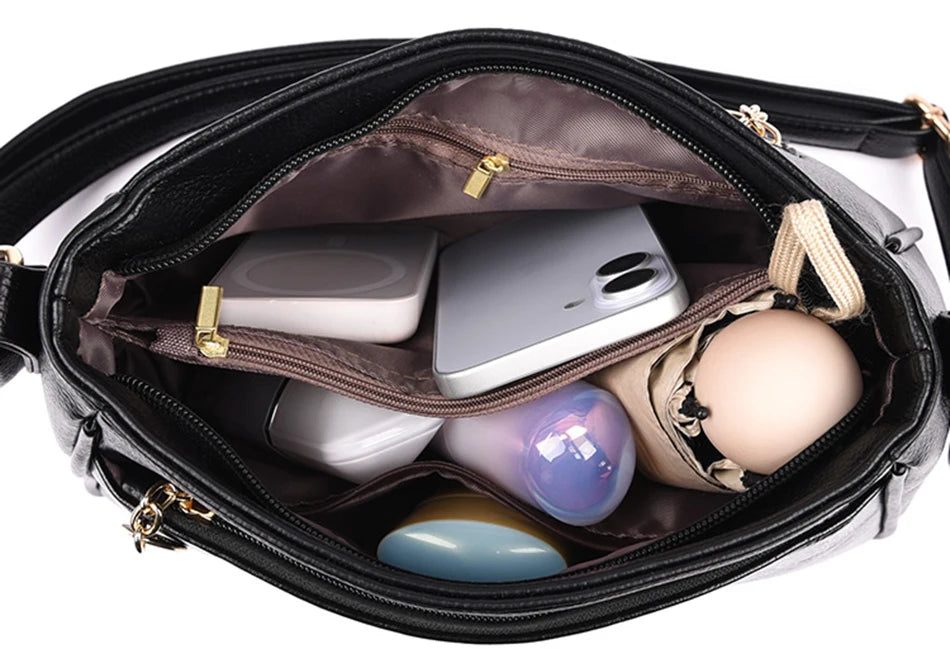 Sac À Main Femme Luxe Cuir Souple — Bandoulière Épaule, Messenger Bag 2025