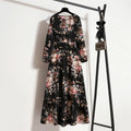 Robe Maxi Femme Été — Imprimé Floral Manches Longues Plage & Soirée