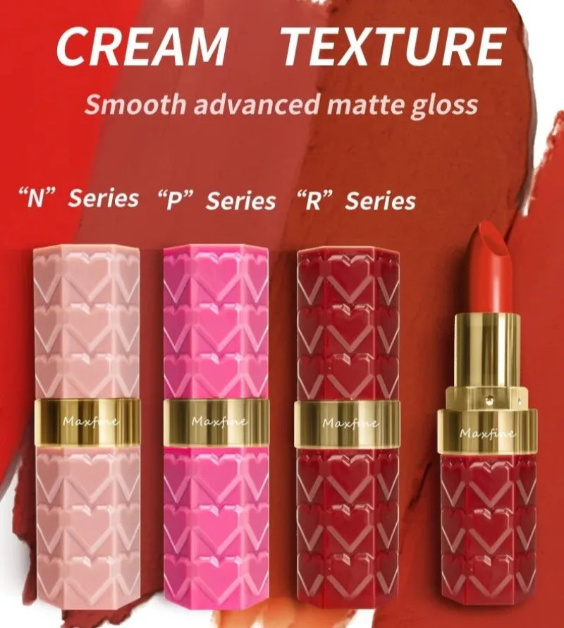 Rouge à Lèvres Mat Nude 4 Couleurs — Waterproof, Longue Tenue, Velours Sexy
