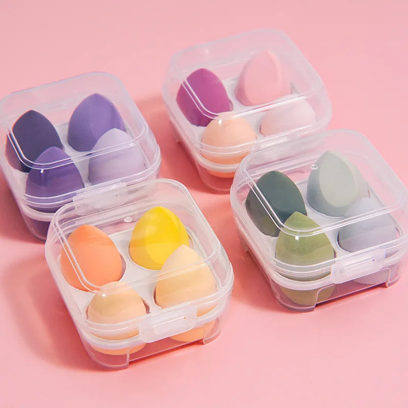 Set Éponges Maquillage Douces 4/8 Pièces — Beauty Egg & Puff pour Fond de Teint