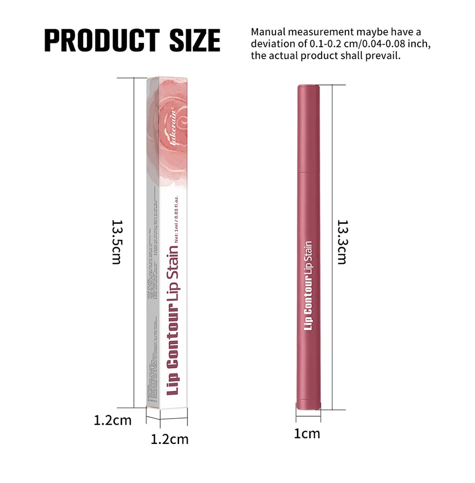Crayon Contour Lèvres 2en1 Longue Tenue Anti-Bavure — Double Face Ultra Pigmenté