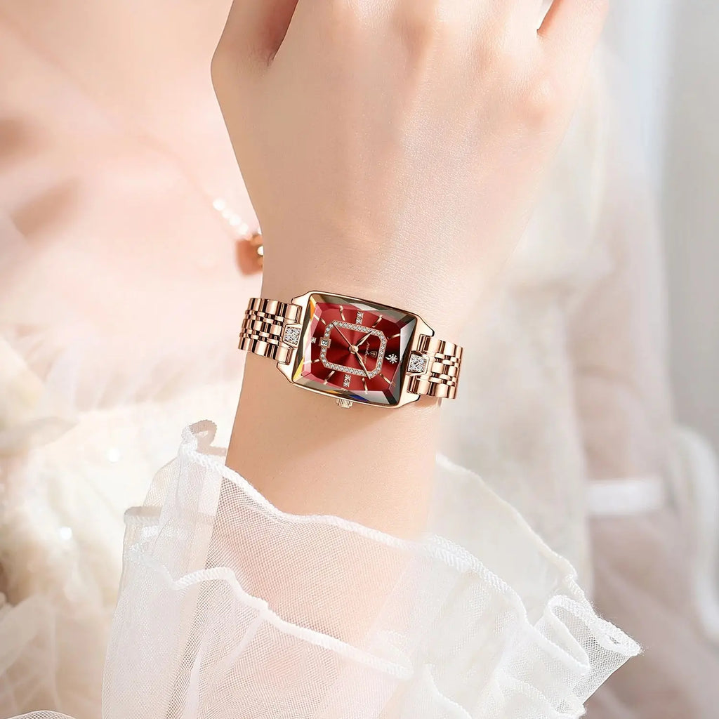 Montre Femme POEDAGAR Luxe Quartz — Acier Inoxydable, Étanche, Date, Fashion
