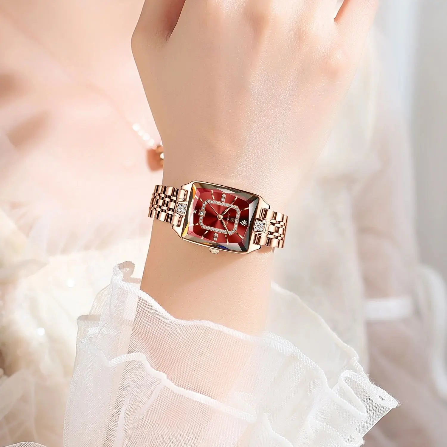Montre Femme POEDAGAR Luxe Quartz — Acier Inoxydable, Étanche, Date, Fashion