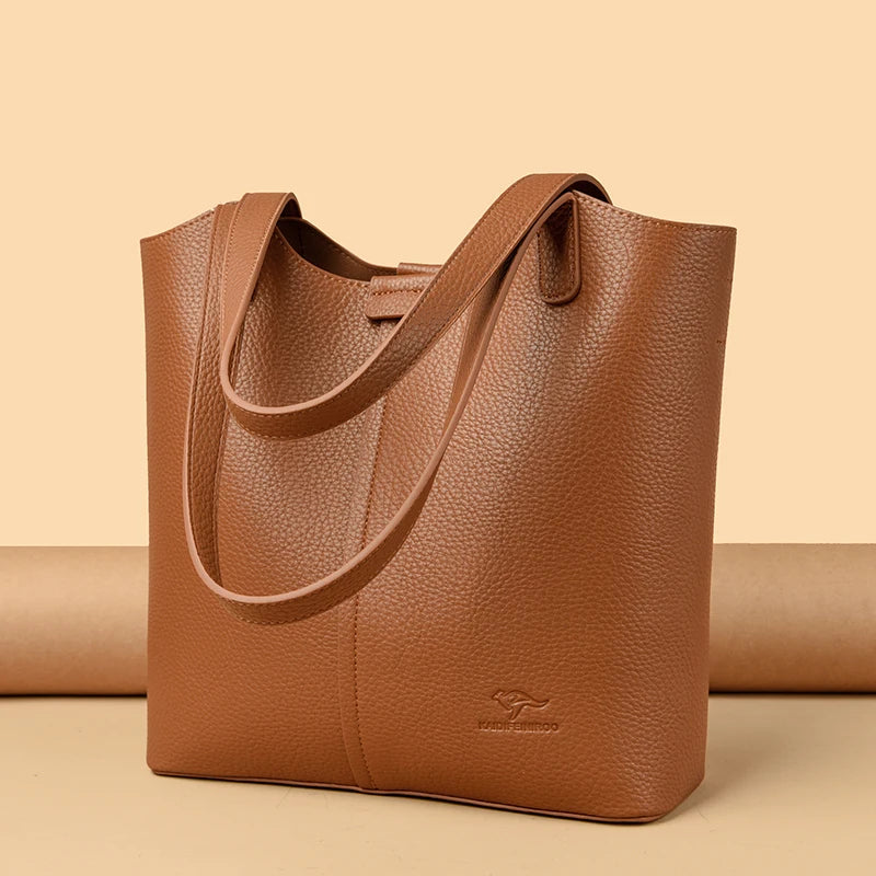 Sac À Main Femme PU Cuir Carré — Grand Tote Épaule, Bandoulière Fashion