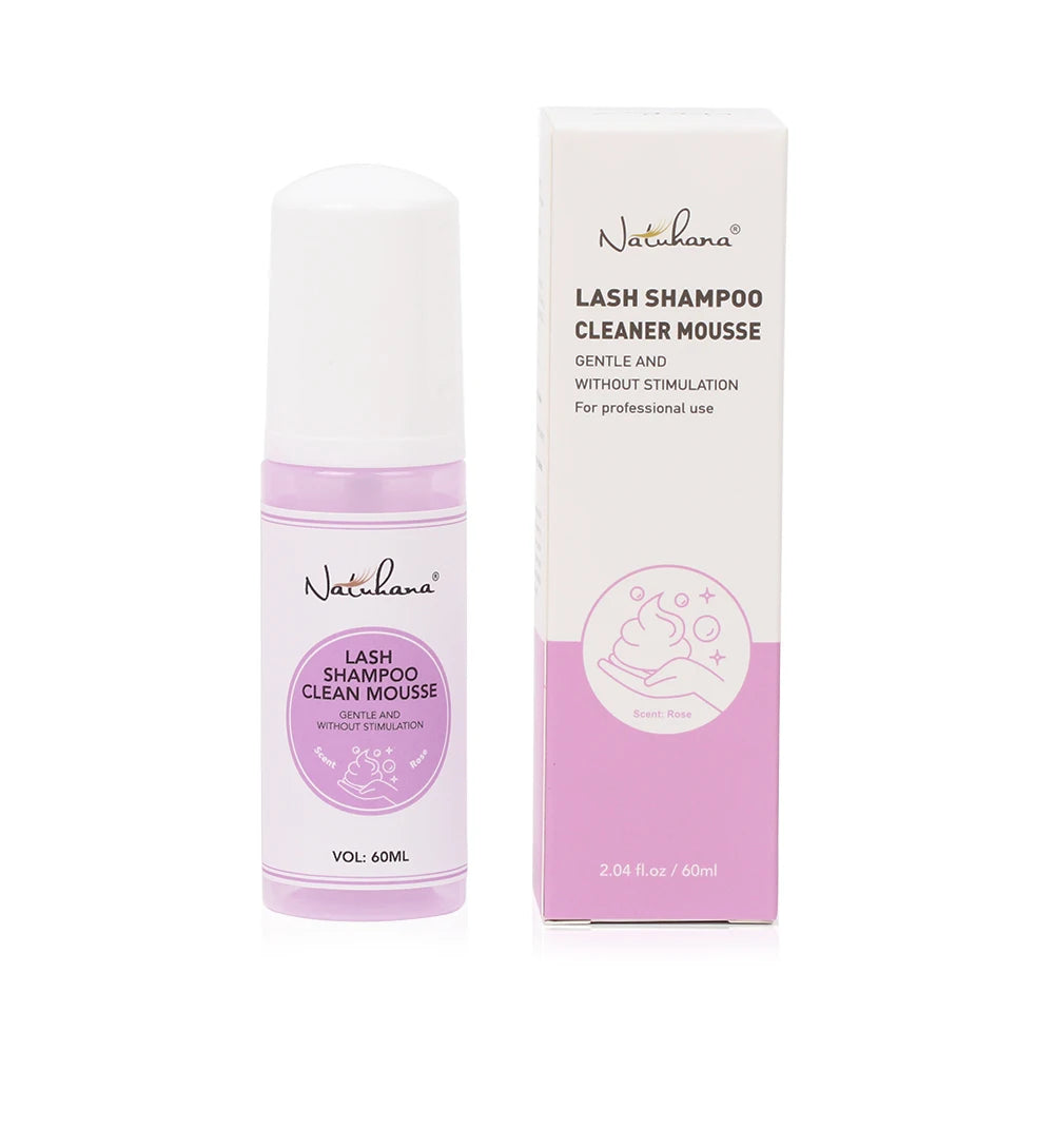Shampooing Mousse Extensions Cils Natuhana 60ml — Nettoyant Cils Sans Stimulation