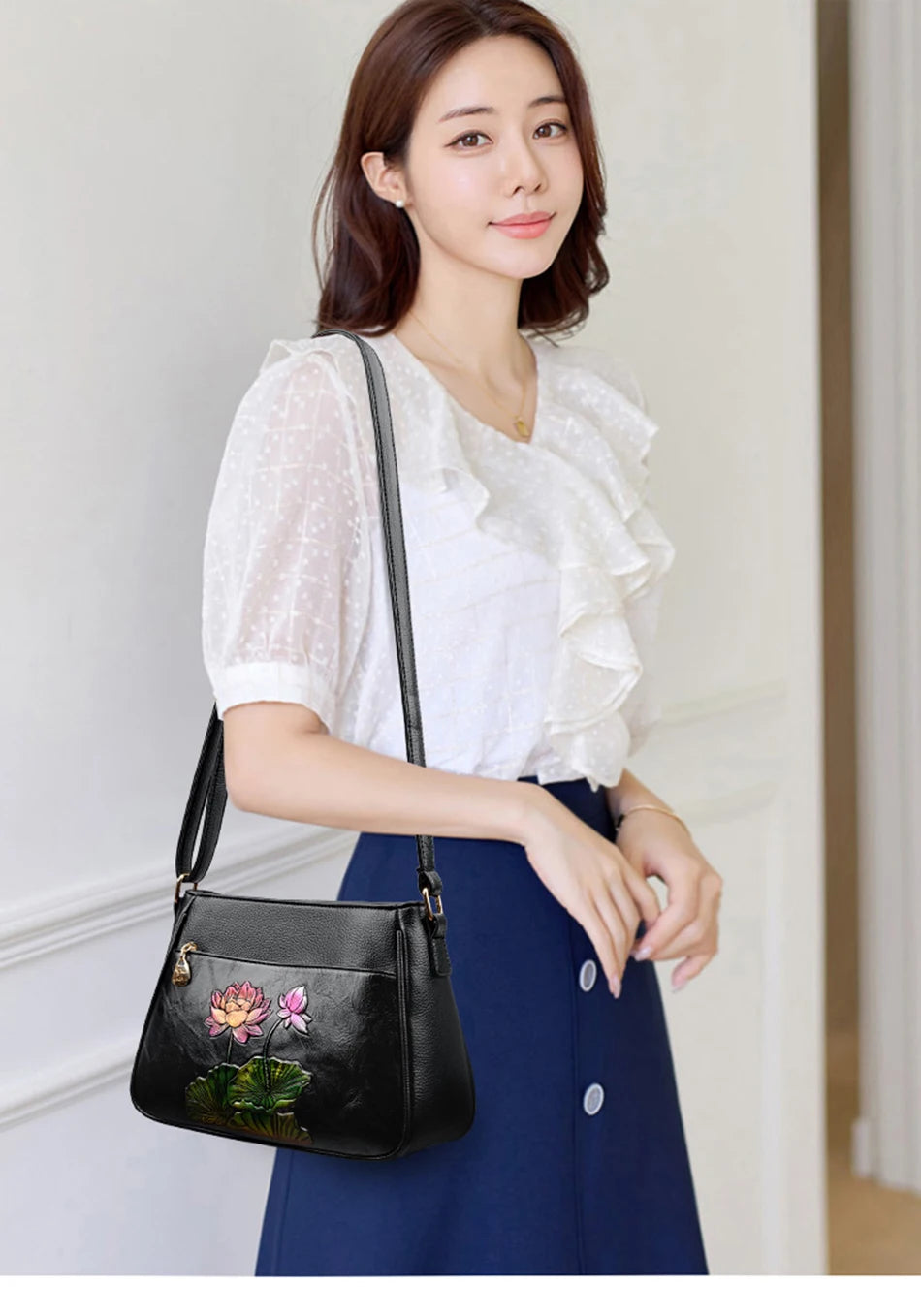 Sac À Main Femme Luxe Cuir Souple — Bandoulière Épaule, Messenger Bag 2025