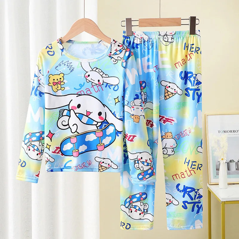Pyjama Enfant Sanrio Hello Kitty — Manches Longues, Cinnamoroll & Kuromi, Doux