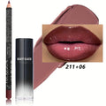 Set 2 Pièces Crayon Lèvres + Huile Lèvres Waterproof Hydratant — Longue Tenue