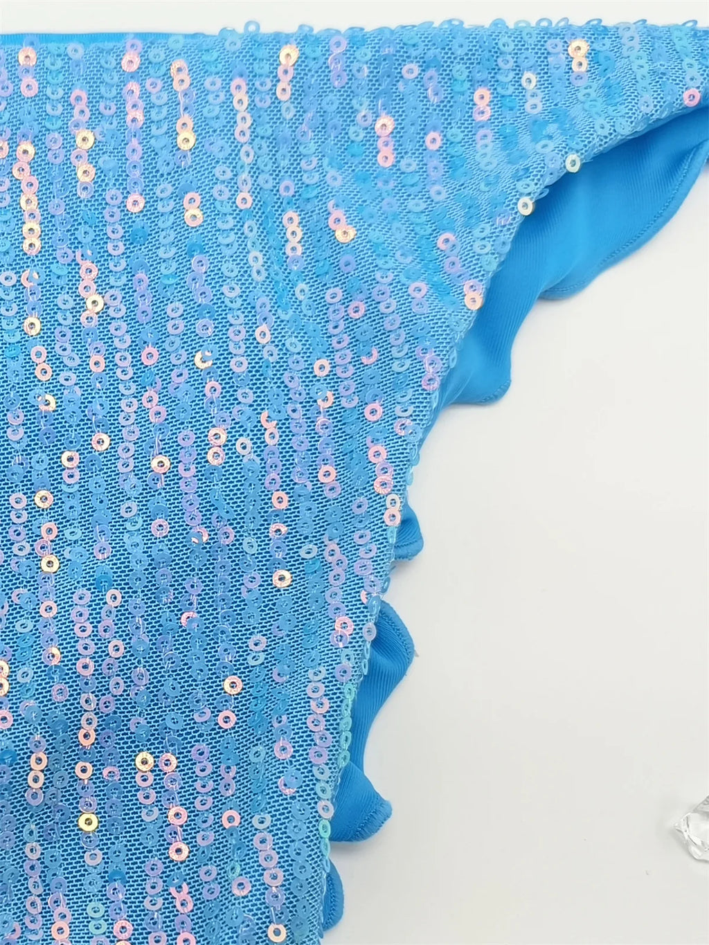 Bikini Paillettes Halter Sexy — Sequins Brillants, Maillot de Bain Femme Plage