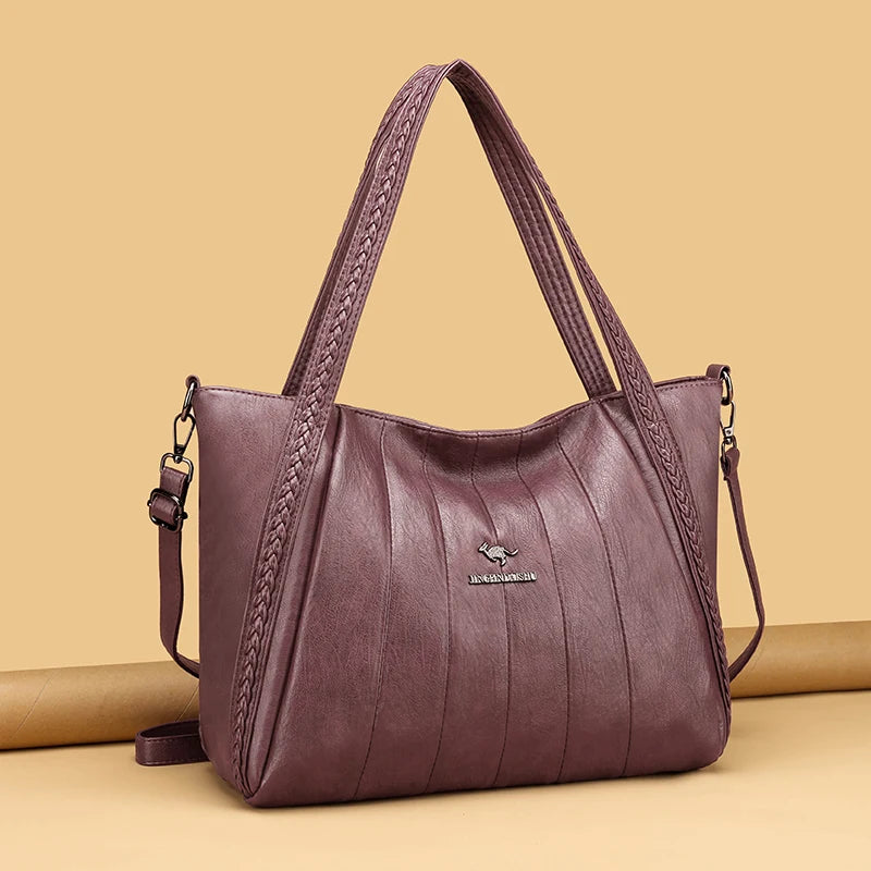 Sac À Main Femme Cuir PU Grande Marque — Tote Casual Élégant, Bandoulière