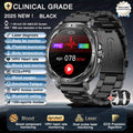 Montre Connectée Santé ECG Laser 2025 — Tension Artérielle, Acide Urique, NFC, Appels