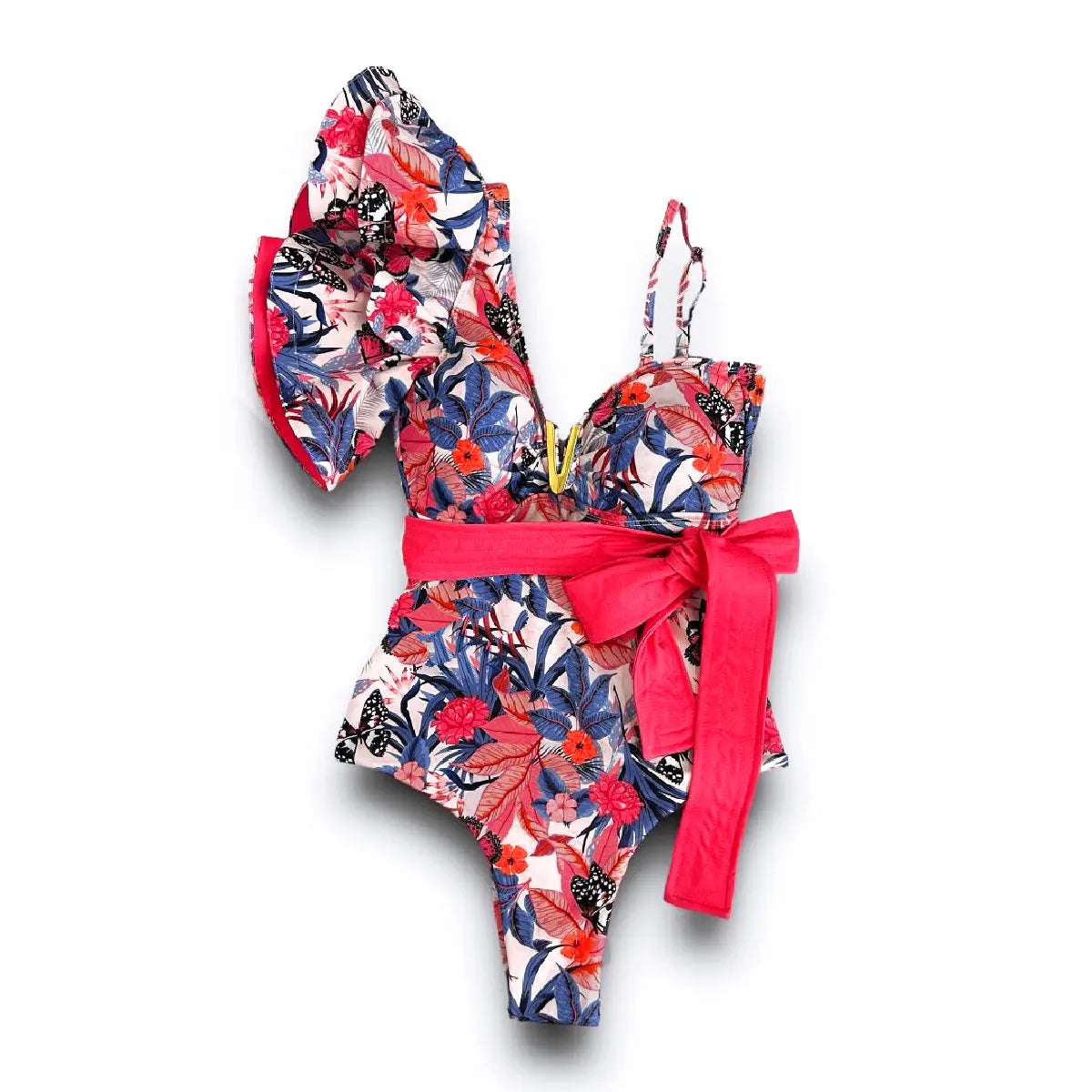 Bikini Taille Haute Bandage Floral 2026 — Volanté, Push Up, Bretelles Brésilien